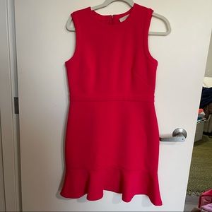 LOFT Red Peplum Dress